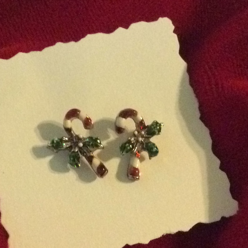 Tiny Candy Cane Earrings